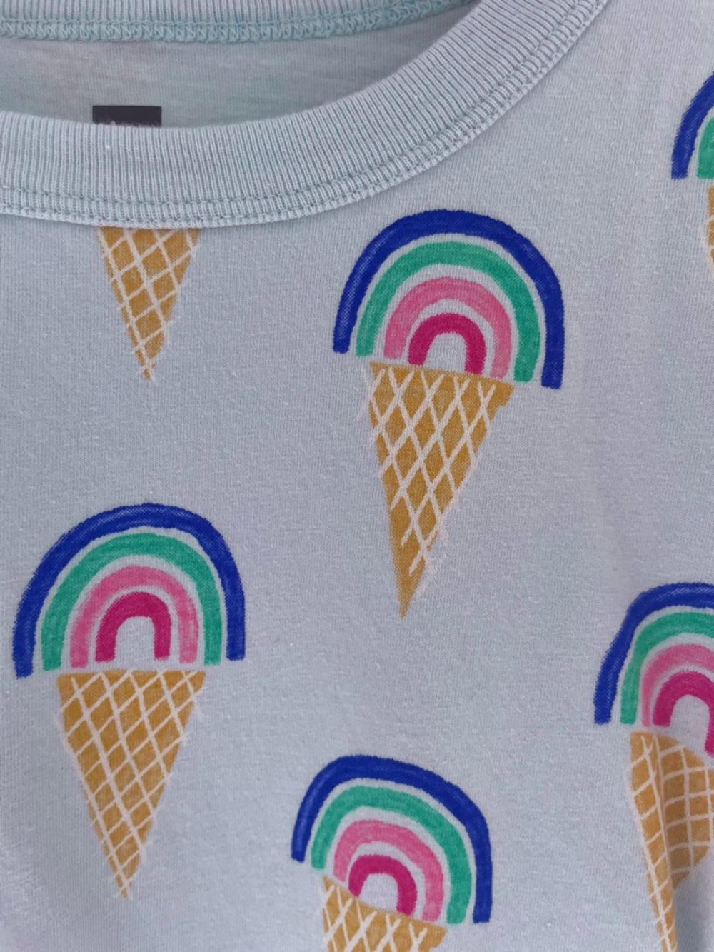 Tea Collection Rainbow Ice Cream Cone Lightweight Sweatshirt, Like New - Picture 7 of 10